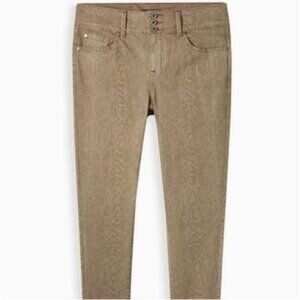 Tan Snakeskin Leggings